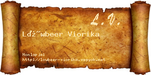 Löwbeer Viorika névjegykártya